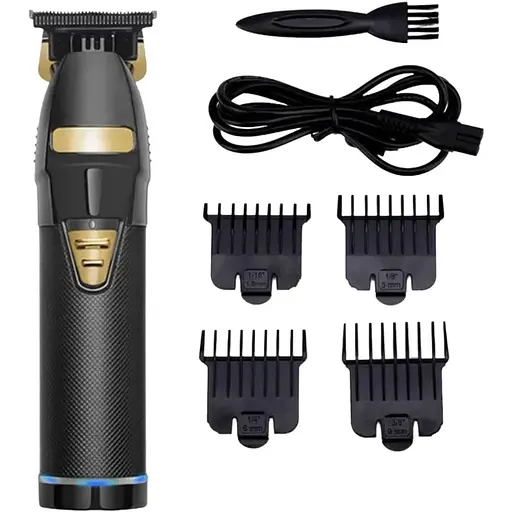 Триммер для бороды и стрижки волос LCD Portable Barber черный - фото 1