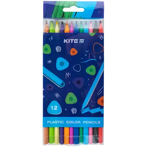 Олівці кольорові пластикові Kite Triangle 12 шт. (K24-049-3)