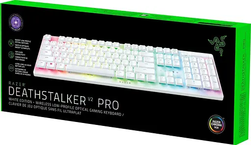Клавіатура Razer DeathStalker V2 Pro Clicky Optical Switch Wireless White (RZ03-04363500-R3M1) - фото 5