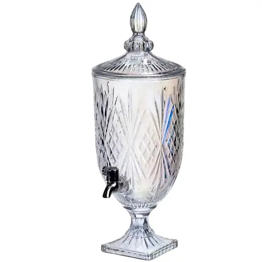 Лимонадниця Crystal Trinity 5 літрів із краном для мохіто-сока напоїв Yiwu HP-19-303 - фото 1