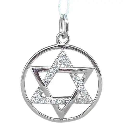 Срібна підвіска Silvex 925 "Зірка Давида" з фіанітами. П2Ф/310