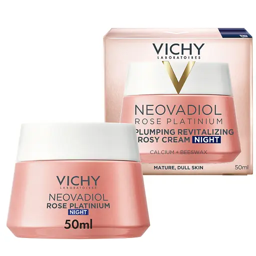 Нічний крем для повернення пружності зрілій і тьмяній шкірі Vichy Neovadiol Rose Platinum Night 50 мл