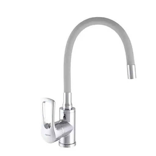 Змішувач для кухні Zerix SAR 181 з гнучким виливом ZX4655 Хром - фото 1