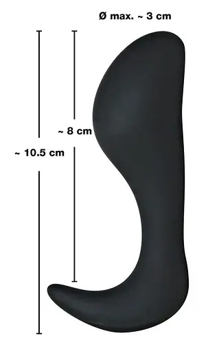 Анальна пробка Black Velvets 10.5 см (чорний) - фото 7
