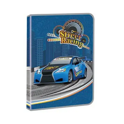 Тека на блискавці Kidis, А4, пластикова з глітером, Street Racing, спортивні машини, 7472 (В асортименті)