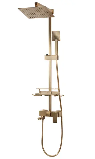 Душова система Rea Jack Brushed Gold з виливом REA-P7050, Золотий - фото 5