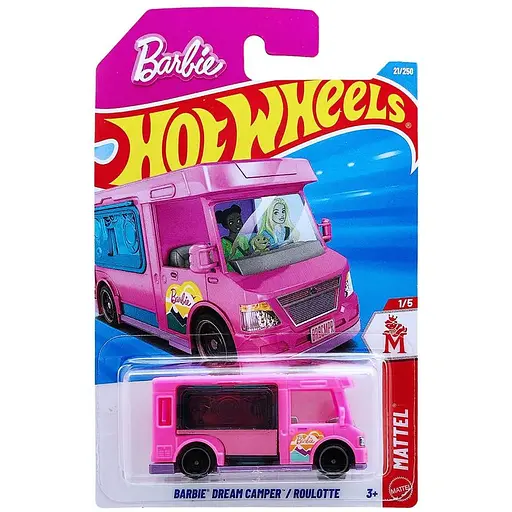 Базовая машинка Hot Wheels Mattel Barbie Dream Camper розовая (5785) JJH96-N521 - фото 1