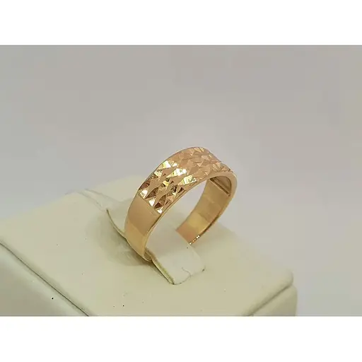 Золотое кольцо Империя золота с алмазной гранью. КБ638(А)И 18,5 16,5 - фото 3