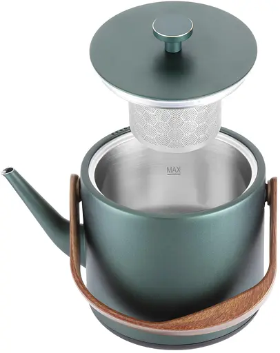 Catler Електрочайник 0.6л, Strix, заварник, нерж. сталь, підтримка температури, сенс. керув., темно-зелений - фото 3