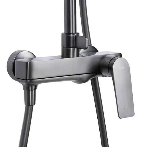 Душевая система универсальная Qtap Vlasta New Gunmetal Black PVD с изливом QTVLA111GMB45651 - фото 3