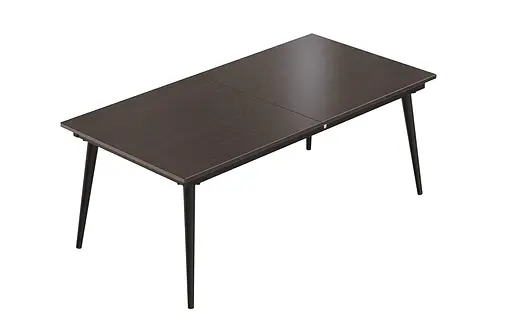 Стіл журнальний трансформер Dandi Small Ferrum-decor 45x120(160)x60 Чорний метал ДСП Венге Магія 16 мм (FRD-106787) - фото 3