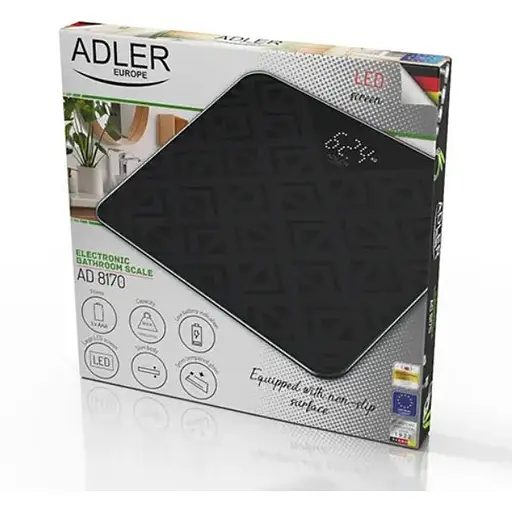 Ваги підлогові Adler AD 8170 max 180 кг з загартованого скла - фото 5