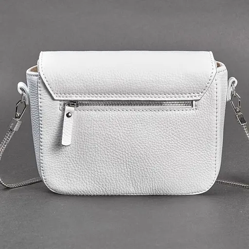 Жіноча шкіряна сумочка Yoko біла флотар - фото 4