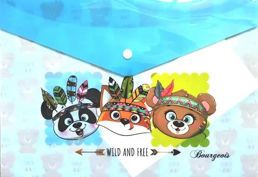 Папка-конверт на кнопці, А4+, P0101