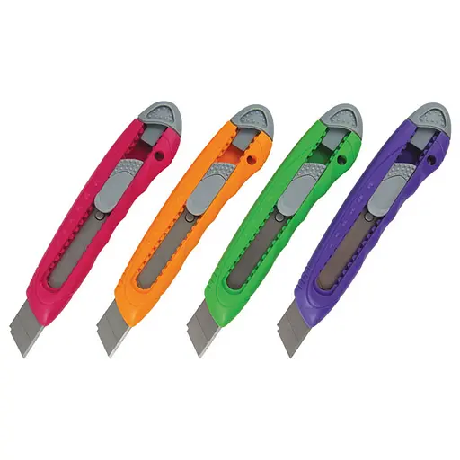 Ніж канцелярський Axent 6402-A лезо 18 мм асортимент кольорів (6402/01/P-A)