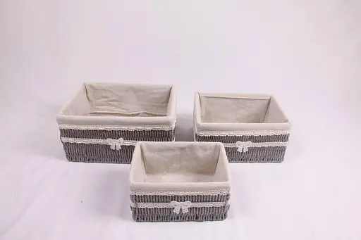 Корзина стеллажная Handy Home Бантик, с текстильным вкладышем, 30х23х15 см (EW-90 M) - фото 2