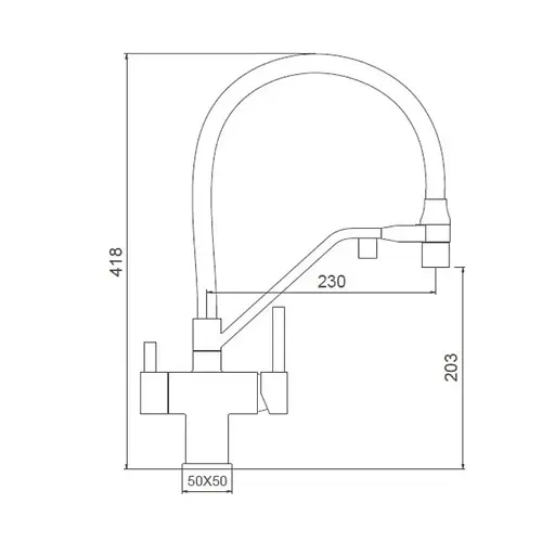Змішувач для кухні Gappo з виходом для питної води, з гнучким виливом G4395-66 - фото 6