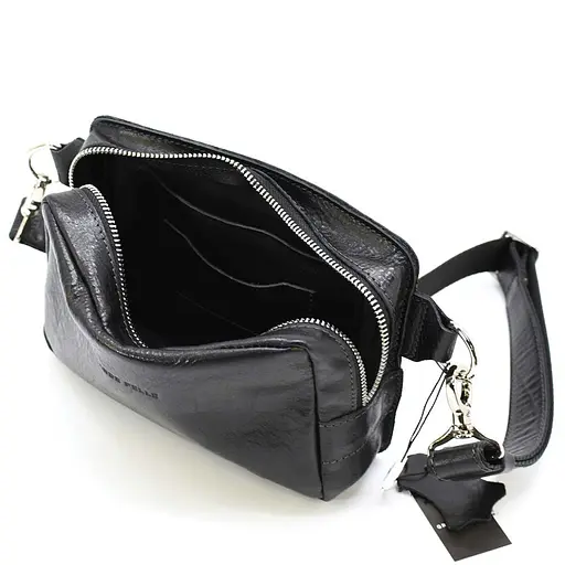 Кожаная женская сумка-бананка GRANDE PELLE 20х15х7 см 000296769 - фото 2