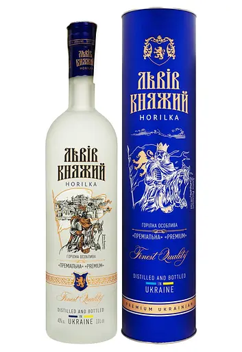 Горілка Львів Княжий Premium 40% 1 л тубус