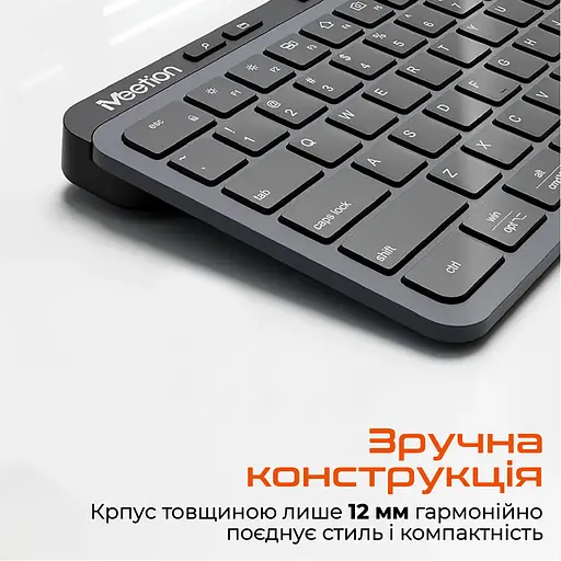 Клавіатура MeeTion WK330 Wireless/Bluetooth Black MT-WK330-A-RUA - фото 6