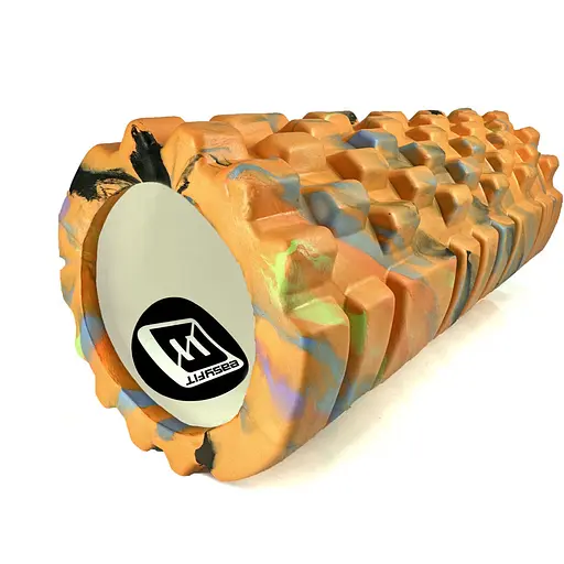 Массажный ролик EasyFit Grid Roller 33 см v.1.1 Multi Оранжевый (EF-2021-OR) - фото 1
