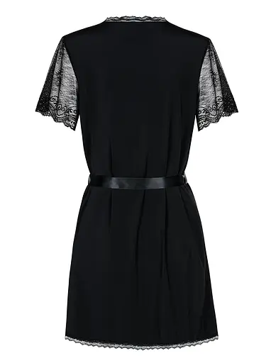 Сексуальный комплект Obsessive Miamor Robe L/XL черный - фото 4