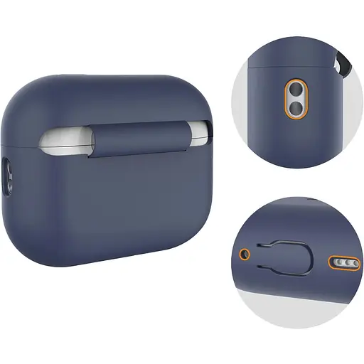 Чехол AhaStyle Colorful Silicone Case для AirPods Pro 2 Midnight Blue (CP-187-2-C-MB) [133838] - фото 3