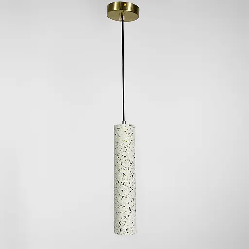 Подвес Terrazzo Cylinder Long с белым бетонным плафоном 30х6 см | Line F | Арт. MJ163-60*300 WT - фото 8