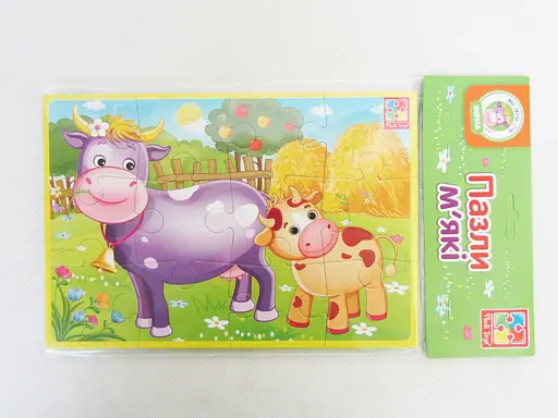 Пазлы мягкие Животные фермы, А5 (укр)