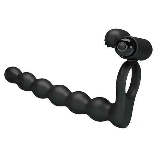 Насадка на пенис с вибрацией и эрекционным кольцом Pretty Love Hercules Penis Sheath III 15.3 см черный - фото 3