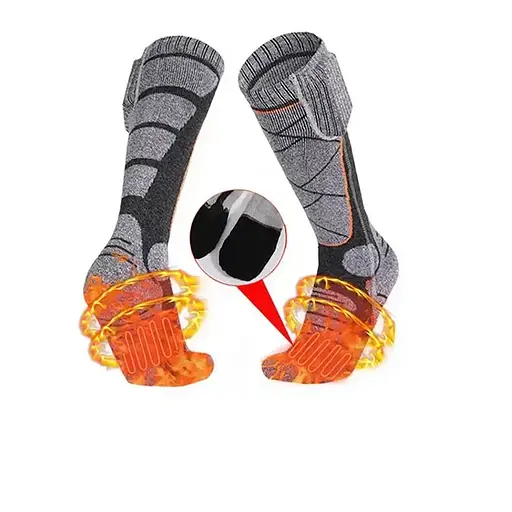 Шкарпетки з підігрівом ZBHSWZ02 без блоку живлення 38-44р. (Сірі з чорним) - фото 5