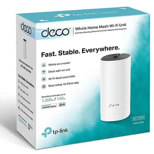 Беспроводная TP-Link mesh Deco M4 AC1200 1Pcs White 802.11ac (Deco M4-1-pack) - фото 3