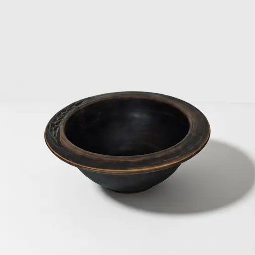 Миска для галушек из красной глины 700 мл Колосок молоченная керамика Украинская глиняная посуда - фото 3