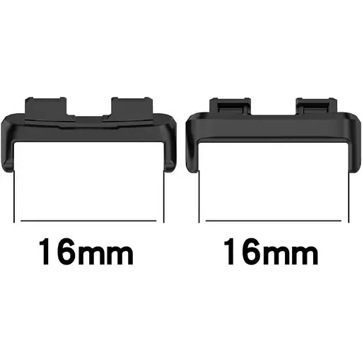 Переходник DK для Huawei Band 8 / 9 16мм стальной под ремешок (2 шт.) (016261) (black) - фото 2