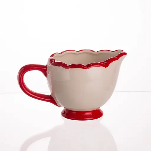 Молочник фарфоровый Yiwu New Year 300 мл для сливок и молока CR-1-4 - фото 3