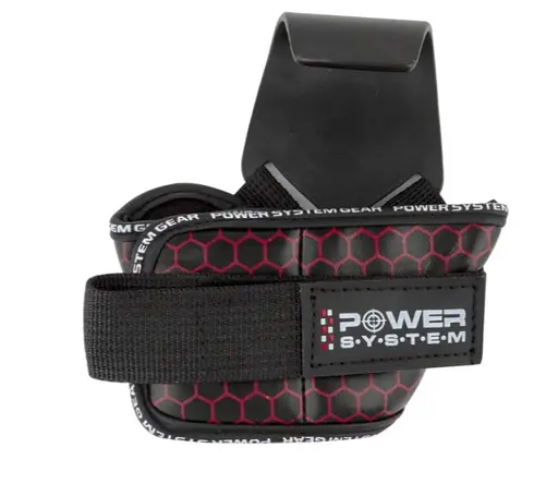 Крюки для тяги на запястье Power System PS-3360 Hooks V2 Black/Red XL (PS_3360_Black/Red XL) - фото 4