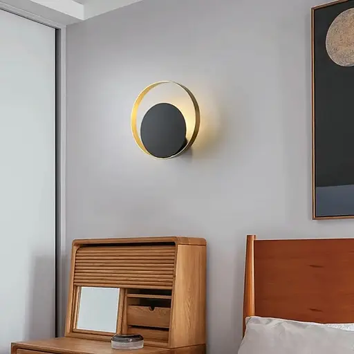 Настінне бра Liberty із латунною фурнітурою Line F Арт. WB11-250*250 BK+GD - фото 7