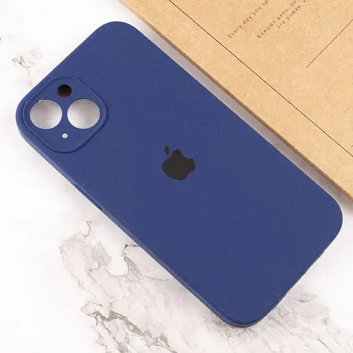 Чехол Silicone Case Full Camera Protective AA для Apple iPhone 14 Plus 6.7 Синий/Deep navy - фото 4