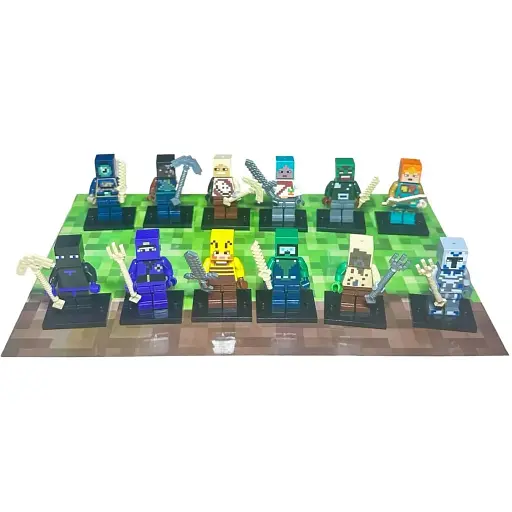 Набор игровых фигурок Minecraft с оружием 12 шт. (2614) - фото 4