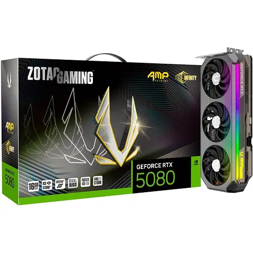 Відеокарта Zotac Gaming GeForce RTX 5080 AMP Extreme INFINITY 16GB (ZT-B50800B-10P) EU [127260]