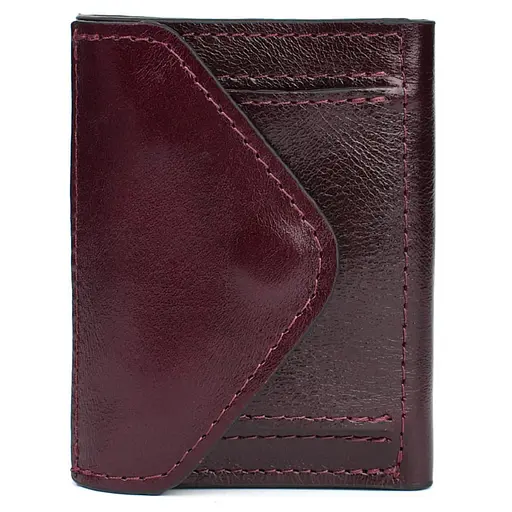 Небольшой женский кожаный кошелек Grande Pelle 8х10х2 см acs0032197 - фото 3