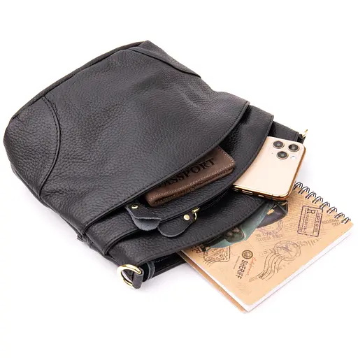 Сумка кожаная жеснкая Vintage 24.5х21.5х9.5 см sum0021000 - фото 4