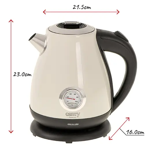 Чайник электрический 1.7л с градусником Camry CR 1344 creme - фото 7