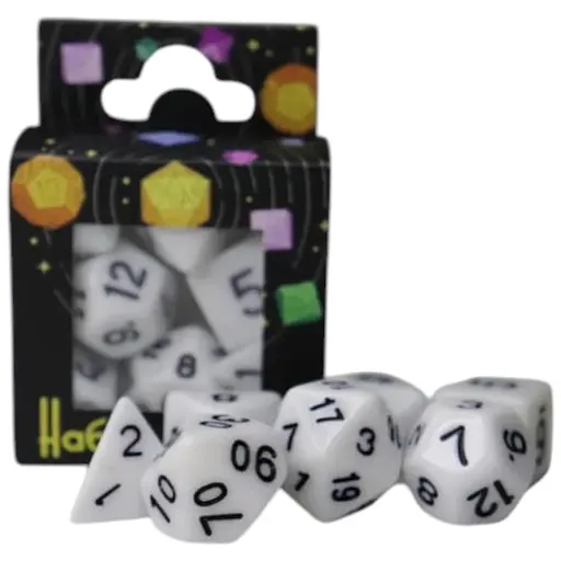 Набор кубиков Opaque 7 Dice Set - White , 7 шт. (g7dopaq07)