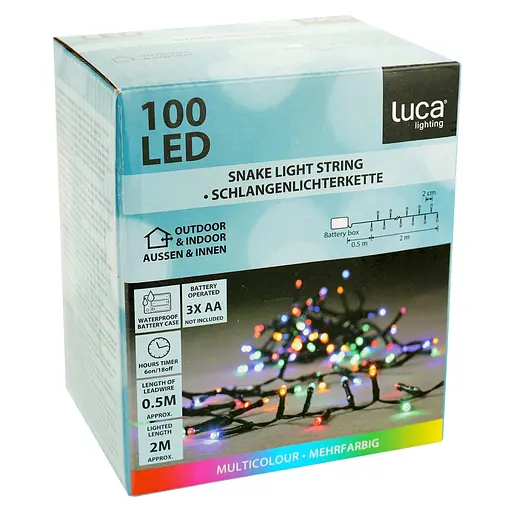 Гірлянда електрична Luca lighting 100 LED ламп 2 м різнокольорова - фото 2