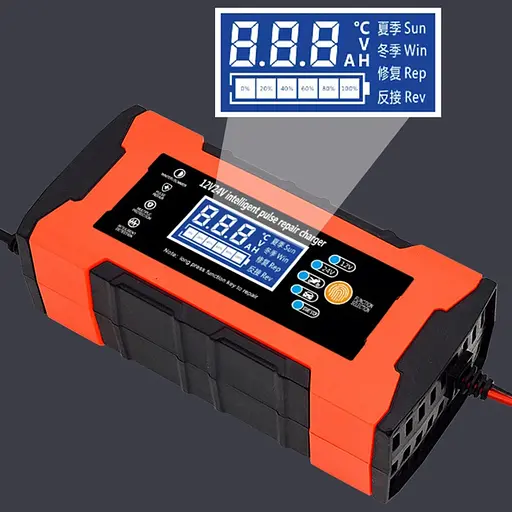 Розумний зарядний пристрій 12V/ 24V 10A 120W для гелевих, кислотних, AGM акумуляторів - фото 3