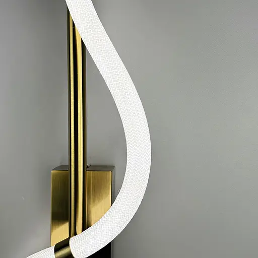 Бра с оплетенным неоном в латунном корпусе 60 см Line F Арт. W201/600 AB - фото 3