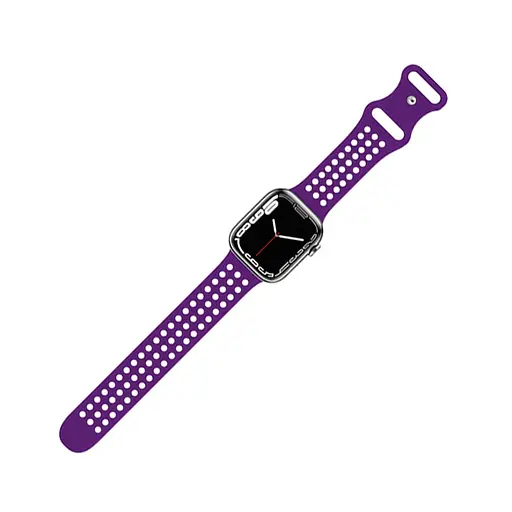 Ремешок силиконовый Hoco iWatch WA08 honeycomb 42/ 44/ 45/ 49 мм темно-фиолетовый - фото 2