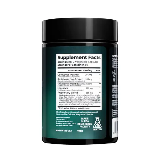 Грибной комплекс Elicore Labs Mushroom 10X, 60 вегакапсул. - фото 3