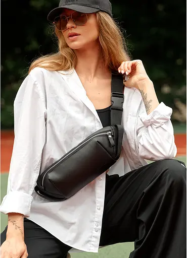 Женская сумка-бананка Sambag HOLSTER MSH Черная 36 х 14 х 4 см (87113001) - фото 8